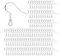 Ganci per Orecchini Argento Sterling 925 Placcatura in Argento Gancio Orecchini con Sfera in Filo e Bobina per Realizzare Gioielli Fai da te 100 Pezzi