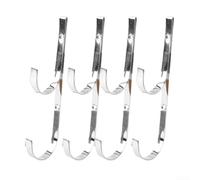 Ganci per pali da piscina, in alluminio, resistenti, per accessori per piscina, staffa per skimmer e attrezzi da giardino, 190 x 53 mm (4 pezzi, argento)