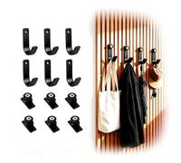 Ganci per pannelli acustici, 6 pezzi, ganci appendiabiti per pannelli | Metallo ad alta capacità di carico e antiruggine, flessibile e adattabile, ganci per pannelli orizzontali/verticali