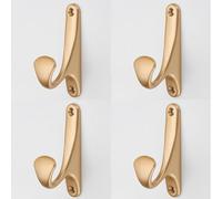 Ganci per pannelli forati, 4 Pcs Shower Coat Rack, Storage Hooks, Towel Hook for Hanging Gold Coat Rack Wall Mount Zinc Alloy Wall Hooks(Gold)