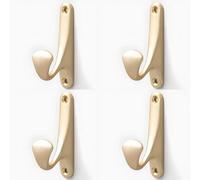 Ganci per pannelli forati, 4 Pcs Shower Coat Rack, Storage Hooks, Towel Hook for Hanging Gold Coat Rack Wall Mount Zinc Alloy Wall Hooks(Champagne)