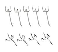 Ganci per Pannelli Forati, 50 Pezzi Ganci Pannello Forato 5cm 10cm in Metallo Lunghezza 10 cm e 5 cm Ganci per Pegboard per Negozi di Supermercati