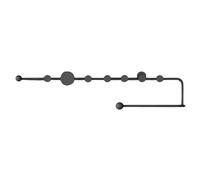 Ganci per pannelli forati, 9 Hooks, Heavy Duty Metal Coat Rack, Modern Minimalist Wall Mounted Coat Hook, Multi-Function Wall Hook, Suitable for Hats, Scarves, Coats, Bags(Black)