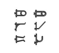 Ganci per pannello forato porta utensili e accessori tecnologici, per organizzare studio officina garage, Forme assortite, Kit 36 pezzi