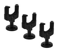 Ganci per Pareti di Chitarra Universali, 3pcs Black Plastic Plastic a Forma di Uffette di Montaggio con Rivestimento Morbido, Protezione EVA per il Basso Ukulele, 4 Viti per