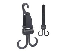 Ganci per passeggino per borse, doppi ganci per seggiolino auto, clip per cinghie per passeggino, ganci girevoli, antiscivolo, multiuso, organizer per schienale del sedile per animali domestici