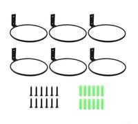 Ganci per piante da 12,7 cm, ganci in metallo da parete ad anello con viti per uso interno ed esterno, decorazione per giardino e balcone