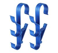 Ganci per piscina, portaoggetti per piscine, 30,5 x 13,5 x 3,5 cm, supporto resistente con set da 2 pezzi e clip per gancio a bordo piscina, uso esterno per foglie, rastrelli, reti, asciugamani