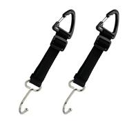 Ganci per Poggiatesta Auto, Set di 2 Pezzi, Ganci Universali Regolabili in Acciaio Inossidabile per Appendere Borse della Spesa, Borse a Mano e Abbigliamento, Facile Installazione, Nero