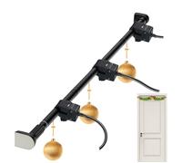 Ganci per porta della corona - Gancio per porta di Natale a carico solido, supporto per ghirlanda compatibile in metallo | I ganci per asta di tensione senza attrezzi un accessorio