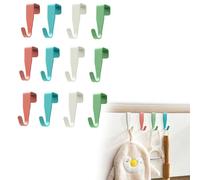 Ganci per porta dell'armadio, ganci piccoli in acciaio al carbonio, ganci singoli resistenti, per casa, cucina, camera da letto, bagno, armadi, armadi, cassetti (12 pezzi)