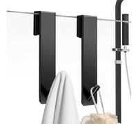Ganci per porta doccia, ganci per appendere asciugamani in modalità senza foratura, adatti per porte in vetro senza cornice del bagno, appendere accappatoi e asciugamani, ganci dietro la porta, colore