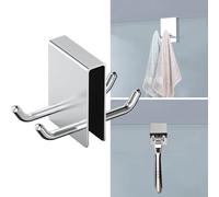 Ganci per porta doccia in acciaio inox con cuscinetto di protezione in spugna e