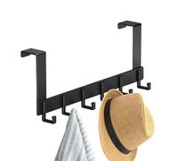 Ganci per porta posteriore - appendiabiti senza foratura, asta per abiti sottili a più ganci, organizer per barre di sospensione durevole, nastro di stoccaggio a montaggio rapido, pronto