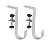 Ganci per portagraniglia regolabili - 2x non per gancio per di perforazione, morsetto per fondo in metallo | Hardware multifunzionale per organizzatori per piattaforme da ufficio, soluzione di