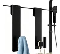 Ganci per Porte Doccia in Vetro 2 Pezzi Supporto per Accappatoi e Cestello | Adatto per Vetro da 10 mm su Vetro per Doccia per Residence, Dormitorio, Cucina, College, Camper, Abiti