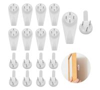 Ganci per Quadri Muro - Set da 80 Pezzi di Ganci da Parete Antitraccia - Bianco Ganci per Chiodi Invisibili - Facili da Installare - Ideali per Appendere Quadri, Foto, Chiavi