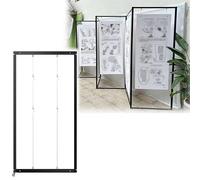 ganci per quadri Supporto espositivo d'arte mobile, cavalletto a sospensione pieghevole con ruote per gallerie & fiere d'arte, cavalletto portatile pieghevole(8pcs,100x220cm(39 3/8"x86 5/8"))