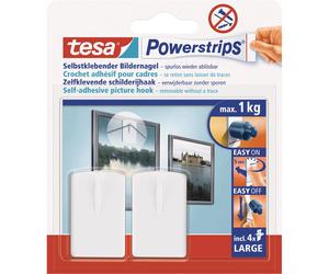Ganci per quadro Tesa Powerstrips bianco 2 pz + 4 Powerstrips Large Bianco