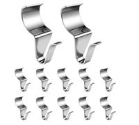 Ganci per Rivestimento Esterno 12 Pezzi Senza Fori in Acciaio ad Uso | Ganci e Appendini da Siding esterne, portico, ghirlanda, pannelli, tetto, corona, parete