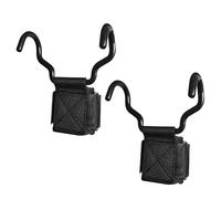 Ganci per Sollevamento Pesi, 1/2 Pezzi Gancio da Palestra per Fitness, Gancio Cinghie da Polso per Stacchi da Terra, Powerlifting, Trazioni, Sollevamenti, Scrollate di Spalle