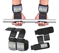 Ganci per sollevamento pesi (coppia) - Polsiere imbottite - Impugnature per mani e stacchi da terra per uomini e donne - Supporto per bodybuilding allenamento in palestra pesante - ideale per stacchi,