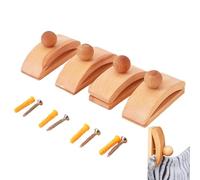 Ganci per tappezzeria da parete, confezione da 4 clip in legno resistente da appendere alla parete con viti per una facile visualizzazione