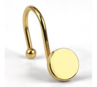 Ganci per tenda da doccia in ottone dorato: design rotondo a bottone, antiruggine, anelli per tenda da doccia in metallo pesante, per bagno, moderni e semplici, decorativi, per asta da doccia, set da