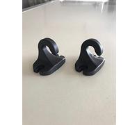 Ganci per tenda da sole a caduta - Attacchi a pavimento - attacchi a ringhiera. 1 coppia (1cp (2 ganci) nero)