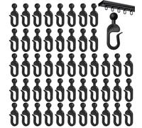 Ganci per tende da gazebo 50 pezzi ganci in plastica nera 4x1,8 cm per tende da esterno facili da montare per tende da giardino e zanzariere
