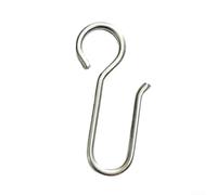 Ganci per tende in acciaio inox, 100 pezzi, ganci singoli a S, ganci per binario della tenda, ganci per tende da soffitto, finestre della doccia (S22)