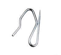 Ganci per tende in metallo, 34 mm, design a forma di S, adatti per vari stili di intestazione, tra cui cartuccia e calice (10 pezzi)