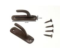 Ganci Per Tende Moderni Neri 45Mm Con Viti - 20 Paia