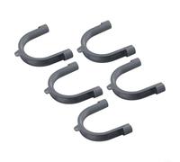 Ganci per tubo di scarico a forma di U, confezione da 5 pezzi, per lavatrice, organizer in plastica per tubo della biancheria, facile da installare, adatti a diametri da 20 a 26 mm