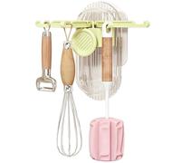 Ganci per utensili organizer adesivi espandibili | Ganci da parete da cucina per pelapatate, spatola, asciugamano bagnato, vaso, camera da letto, bagno, sotto l'armadio