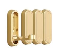Ganci pieghevoli - 4 ganci da parete retrattili | supporto per cuffie ad alte prestazioni non montato a parete | organizzatore decorativo | Supporto per asciugamani | 7,4 X 2,4 X 1,3