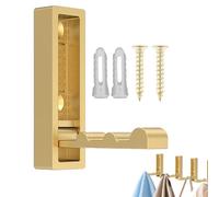 Ganci pieghevoli da parete - Gancio per auto a parete con viti, ganci da parete in lega pesante, 55 Lb, organizer per riporre vestiti, appendiabiti per appendiabiti, cappello, L