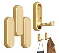 Ganci Pieghevoli Montaggio A Parete | Ganci Di Stoccaggio Appendiabiti Da Parete,Supporto Decorativo Heavy Duty 4x, Mensola Organizzatore | Montaggio Pieghevole, Ganci