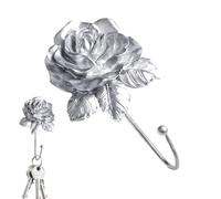 Ganci rosa | I ganci da parete decorano fiori di fiori, supporto originale ed elegante per appendere chiavi, borse o asciugamani, cappotti fantasia per decorare le pareti della camera da letto, il