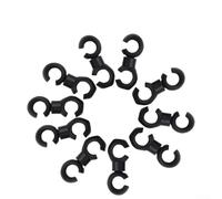 Ganci rotanti a forma di S, confezione da 10 pezzi, per la gestione dei cavi di freni e deragliatori, per bici da città pieghevoli a scatto fisso (verde)