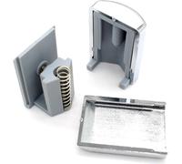 Ganci/rulli/pulegge/guide inferiori cromati per porta della doccia (rullo superiore 23 mm, bianco, 2 pezzi)