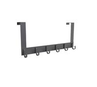 Ganci sopra la porta in lega di alluminio senza trapano, ganci a fila singola pronti per appendere vestiti, ganci da parete per casa, camera da letto, ingresso (grigio)