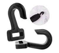 Ganci tendi cinghia, 8 pezzi, per pali da tenda fino a Ø 10 mm di spessore e fettucce larghe 20 mm, plastica ABS nera, ganci per tenda da esterno, tenda da sole, telone, clip per pali
