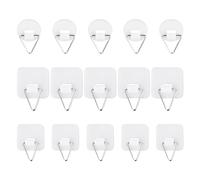 Ganci triangolari, 15 pezzi, ganci autoadesivi per foto, ganci adesivi multiuso, possono essere utilizzati per appendere cornici, arte e vestiti