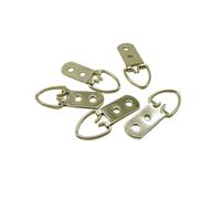 Ganci triangolari in metallo per quadri, Cornice Portafoto Triangolo D Anello Appendiabiti Multicolor 15x53mm 100 Pz(Golden)