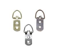 Ganci triangolari in metallo per quadri, Ganci for Cornici Triangolari Con Anello A D Multicolor Confezione Da 100 Pz(Silver)