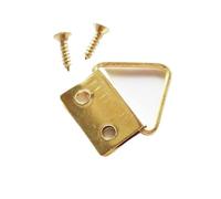 Ganci triangolari in metallo per quadri, Ganci for quadri con anello a D con viti, 2 fori, misure multiple, 50 pezzi(A 16x23mm)