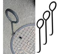 Ganci universali in metallo resistenti per il sollevamento del coperchio dello scarico e del coperchio del pozzo, design della maniglia in linea per un facile utilizzo