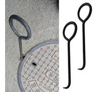 Ganci universali in metallo resistenti per il sollevamento del coperchio dello scarico e del coperchio del pozzo, design della maniglia in linea per un facile utilizzo