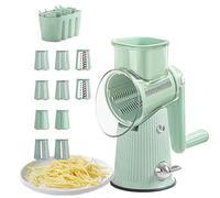 Gancia manuale di formaggio - manuale di formaggio rotante | Slicer di verdure mandoline rotanti | Slicer Rotary vegetale da 5in1 mano a manovella | Shredder di formaggio, di cucina efficien